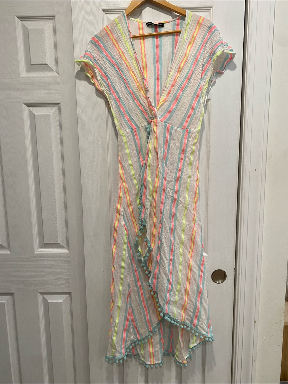 Striped Multi-Color Women's Swim Coverup